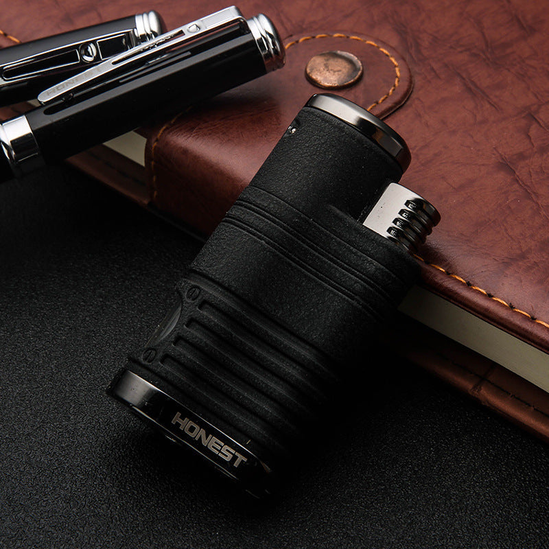 Metal Inflatable Four-straight Cigar Lighter
