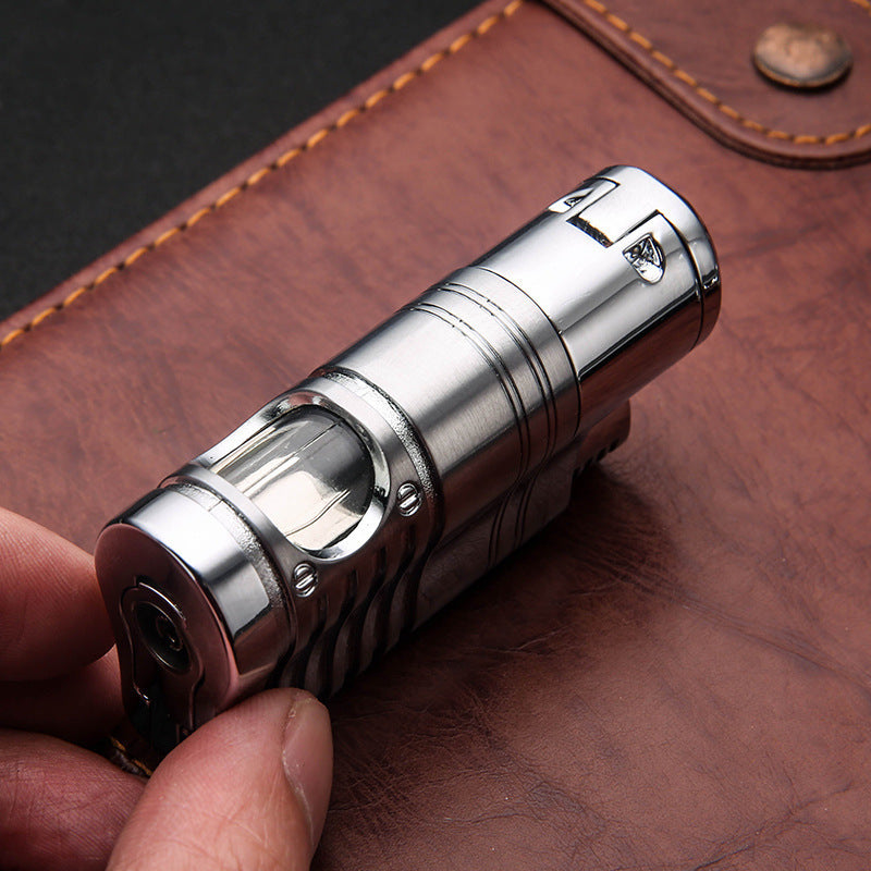 Metal Inflatable Four-straight Cigar Lighter