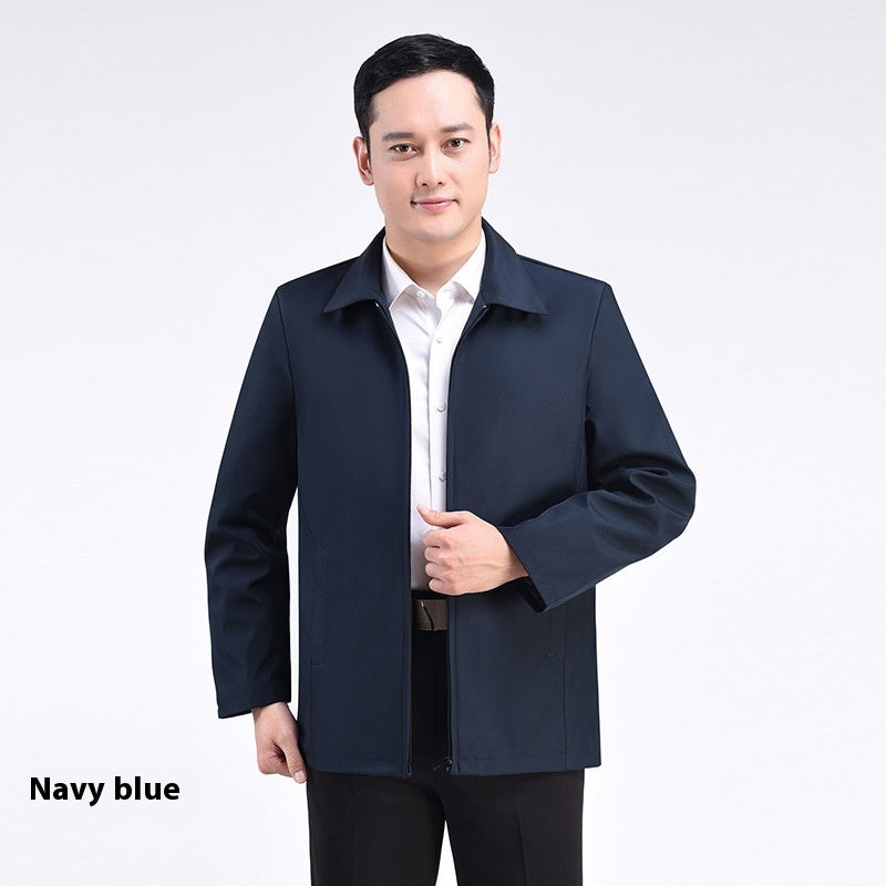 Lapel Business Middle-aged And Elderly Men's Jacket