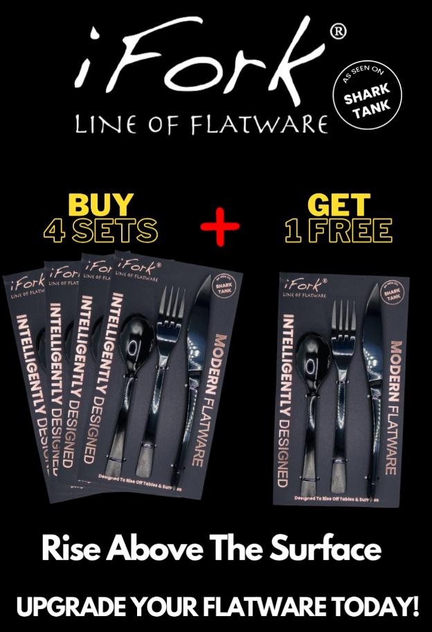 iFork - Set of 5 Stainless Steel Cutlery Flatware Collection - handcrafted 15 piece