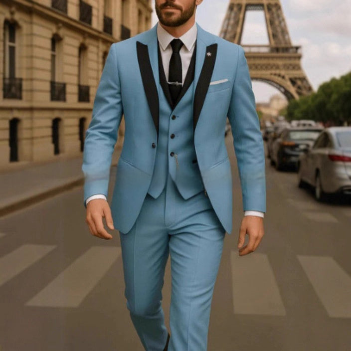 Bridegroom Groomsman Host Banquet Suit Three-piece Suit