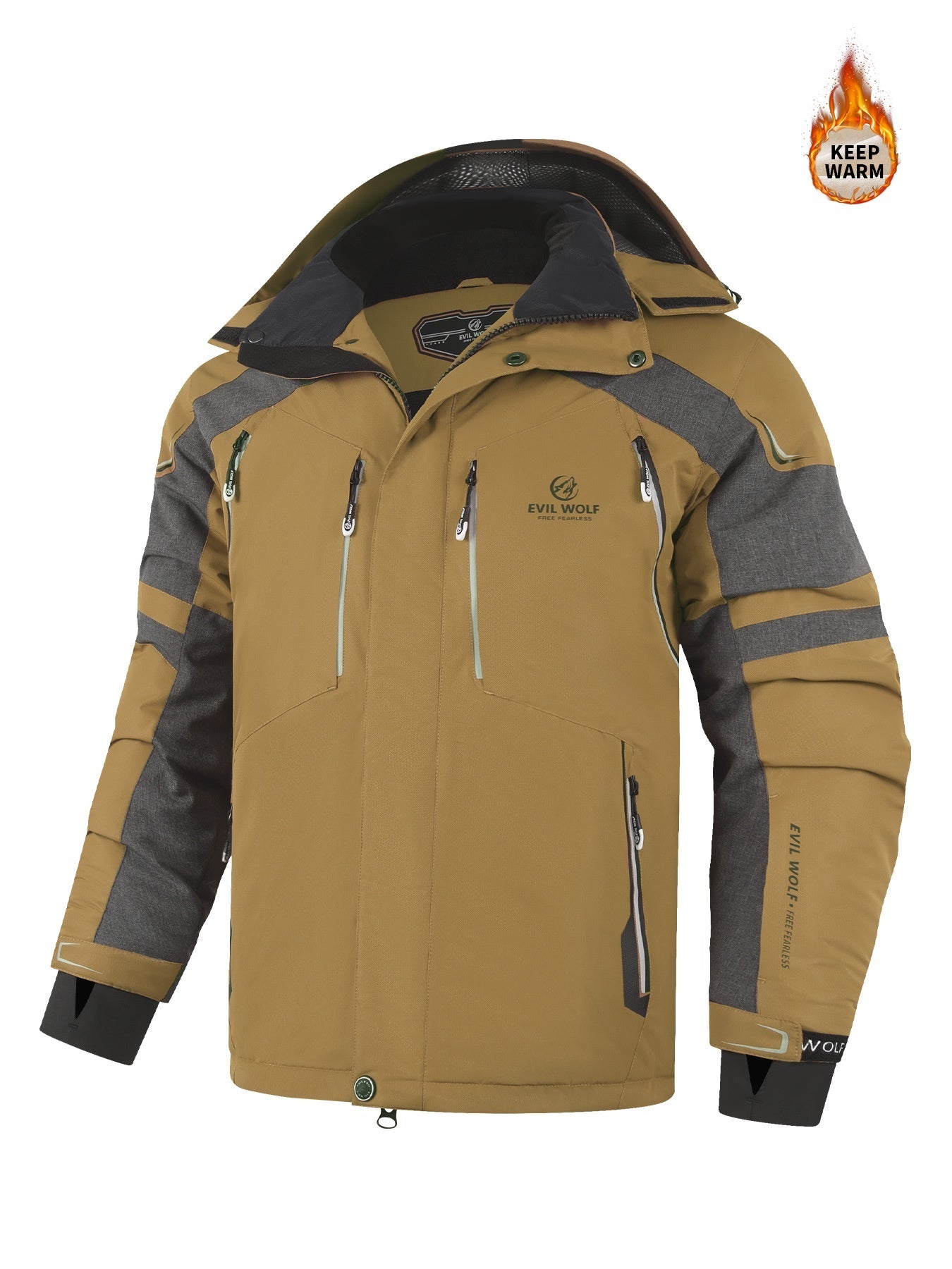 Men's Casual Thermal Removable Outdoor Cotton Clothes