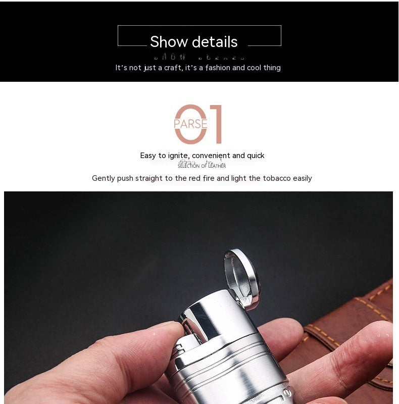 Metal Inflatable Four-straight Cigar Lighter