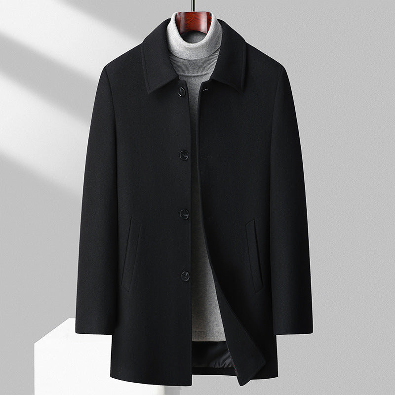 Men's Wool Reversible Woolen Coat Men's