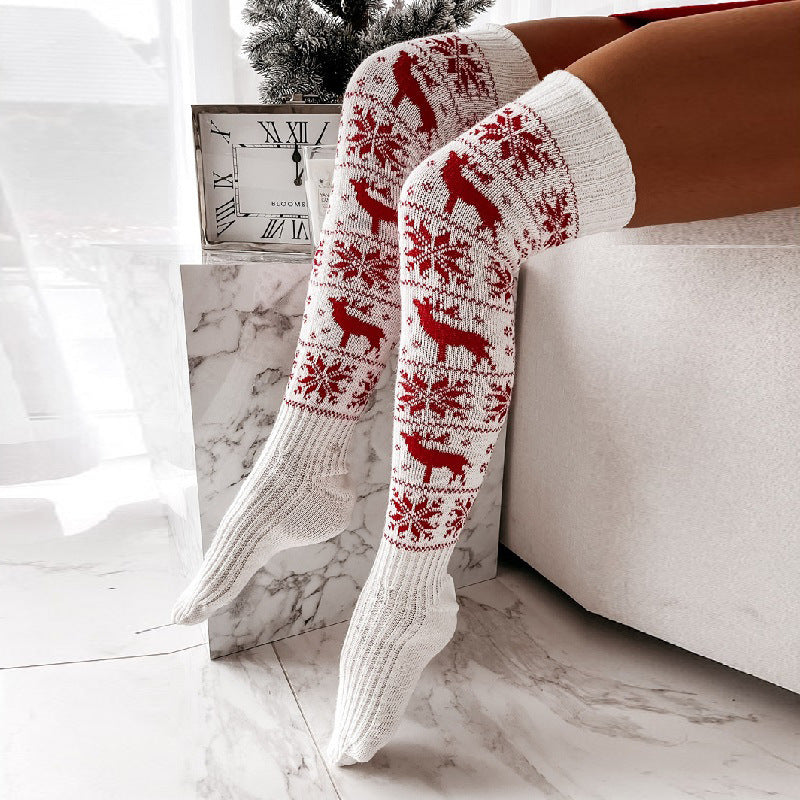 Women’s Christmas Over-Knee Socks
