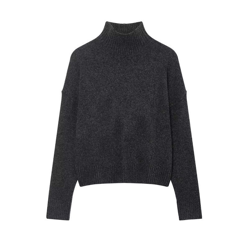 Temperamentally Soft Stand Collar Sweater