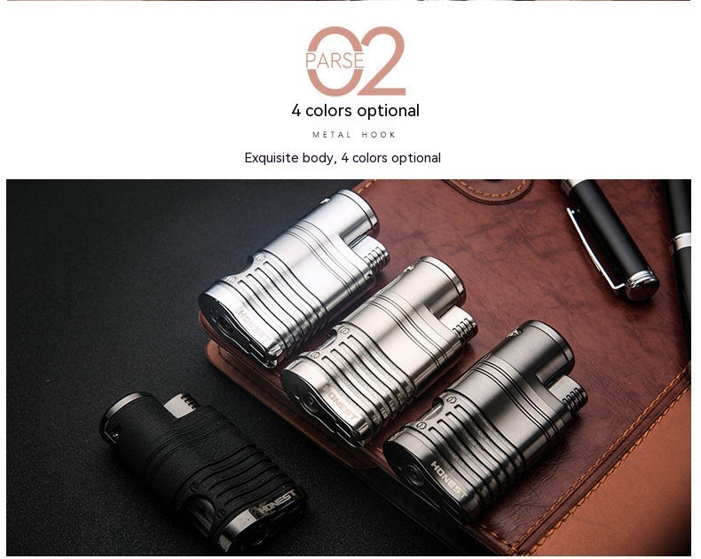 Metal Inflatable Four-straight Cigar Lighter