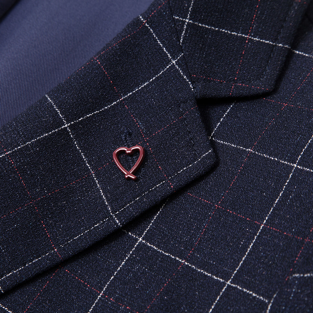 New Casual Men's Jacquard Checkered Suit