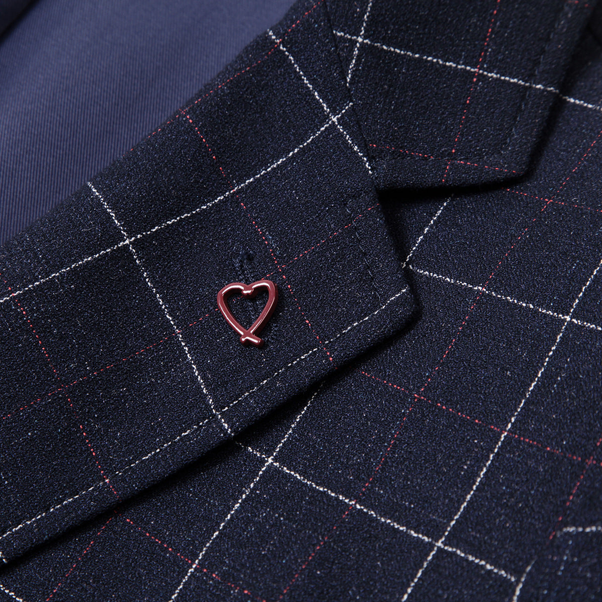 New Casual Men's Jacquard Checkered Suit