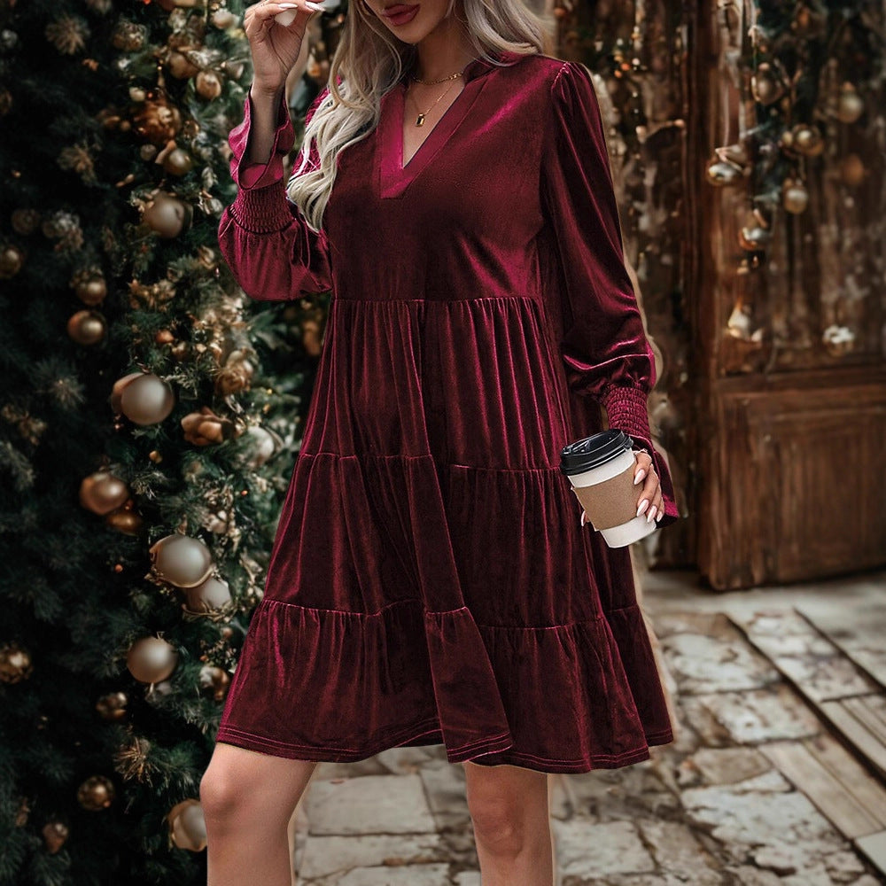 Women’s Velvet Christmas Party Dress