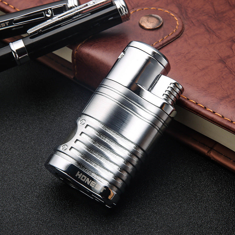 Metal Inflatable Four-straight Cigar Lighter