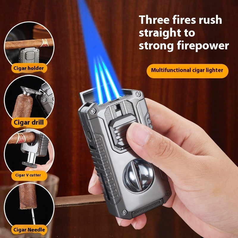 Three-Fire Direct Cigar Lighter Outdoor Household