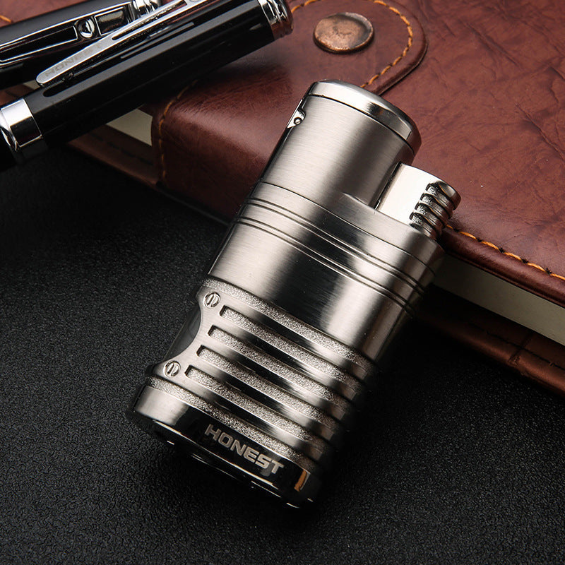 Metal Inflatable Four-straight Cigar Lighter