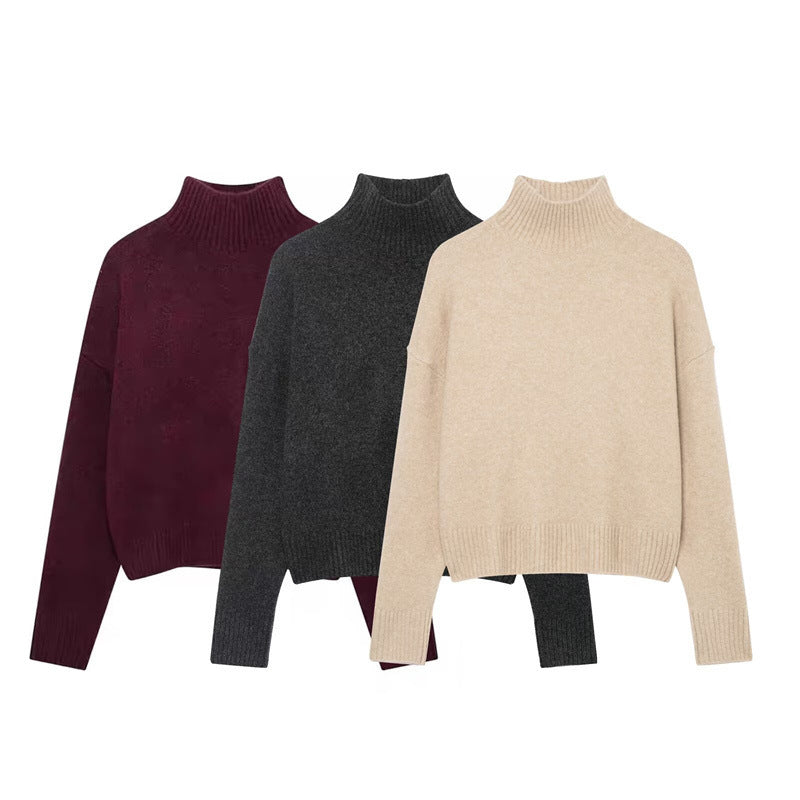 Temperamentally Soft Stand Collar Sweater